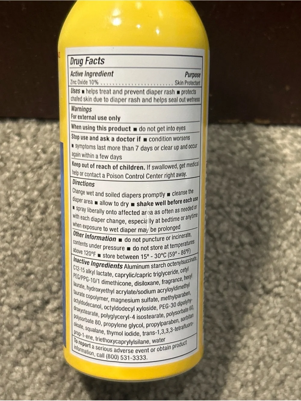X2 Dr. Smith's ON-THE-GO Spray for Diaper Rash 10% Zinc Oxide 3.5oz